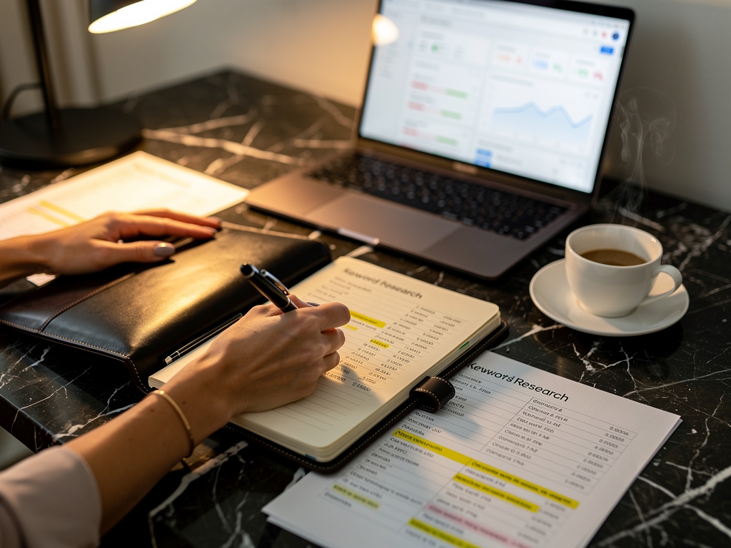 Sesión de estrategia de contenido SEO