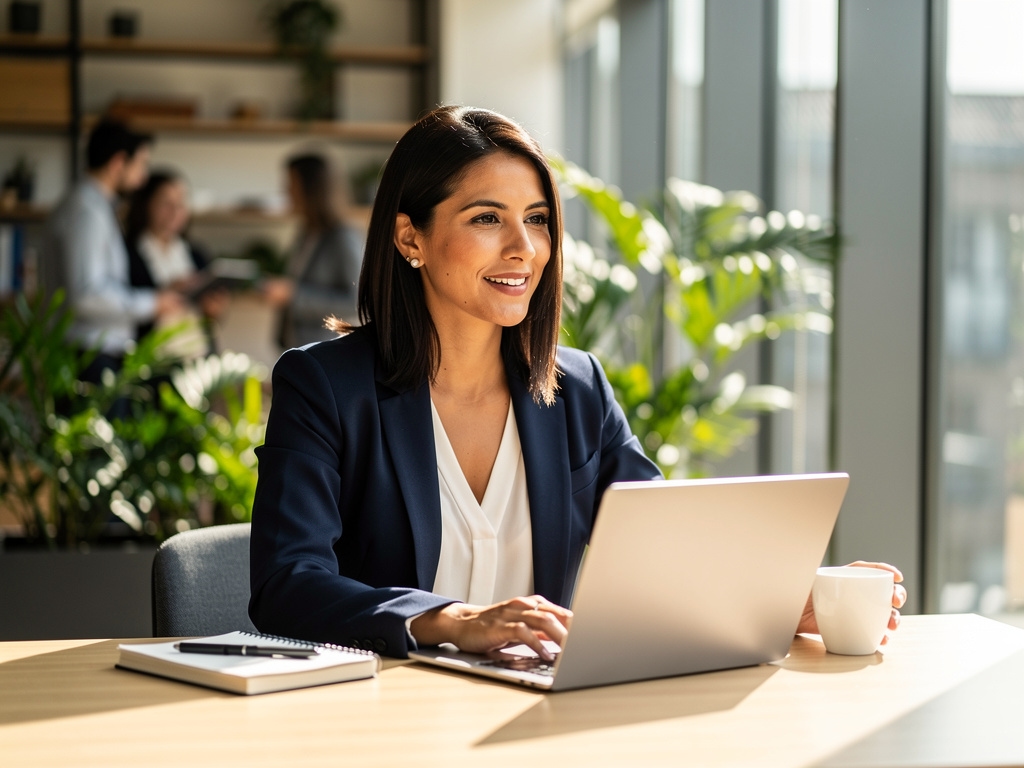 Emprendedor trabajando en su estrategia SEO